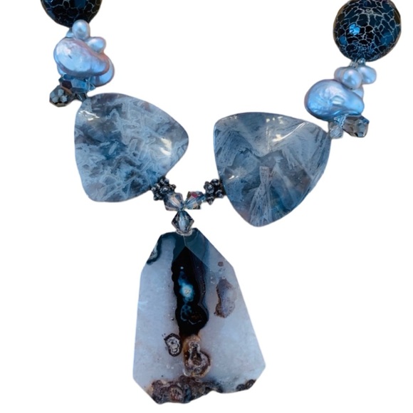 Vintage Beaded Statement Necklace - Picture 2 of 4